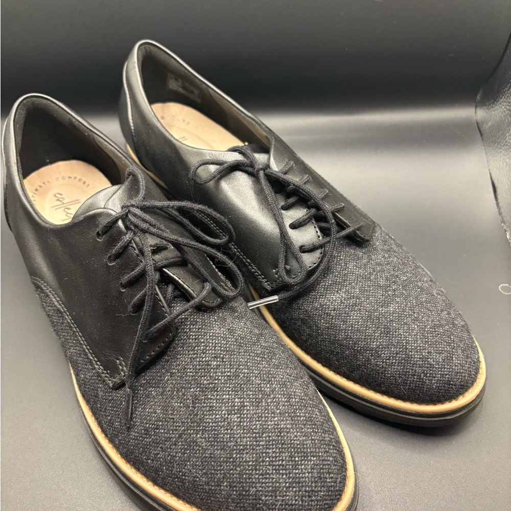 Collection by Clarks Black and Charcoal Shoes